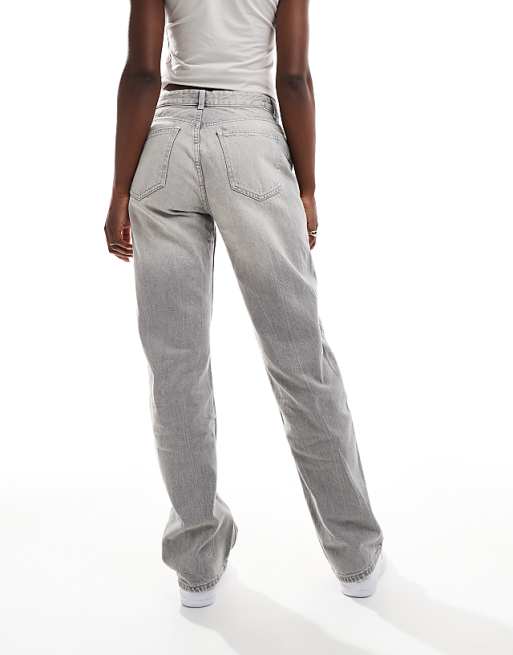 Bershka straight leg jeans in gray | ASOS Bershka straight leg jeans in gray | ASOS