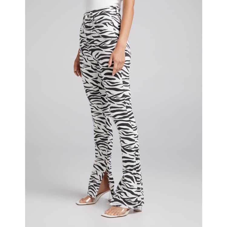 Zebra Print Straight Leg Pants – Decades Inc.