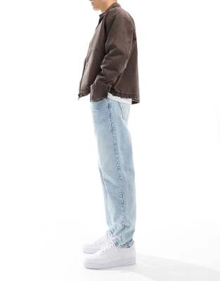 Bershka Bershka straight vintage jean in light blue