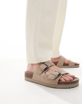 strap sandals in sand-Neutral