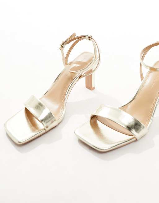 Metallic gold deals sandals heels