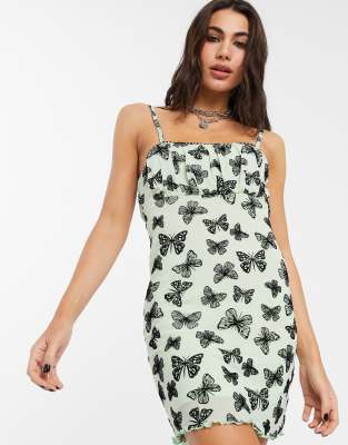 bershka green dress