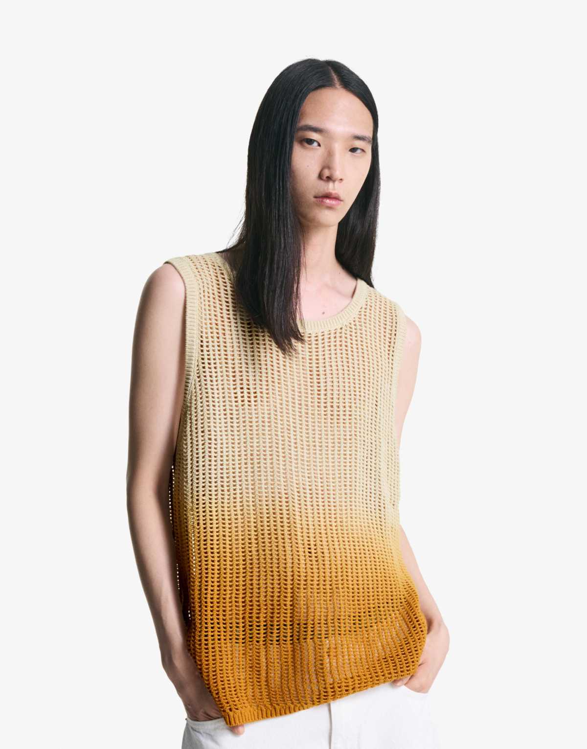 Bershka Strappy t-shirt in beige