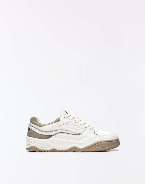 Bershka - Street - Sneakers met dikke zool in wit - view 1