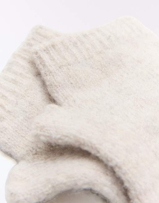 Bershka - Strikkede beige luffer, 2 af 5