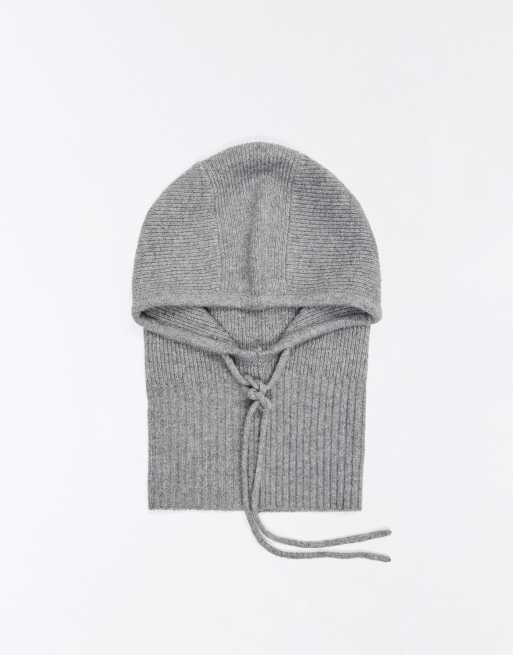 Bershka strikket balaclava i grå, 3 af 4