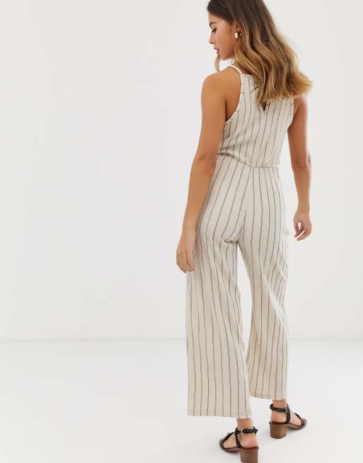 Striped store cami jumpsuit