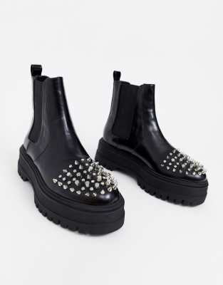 chunky studded boots
