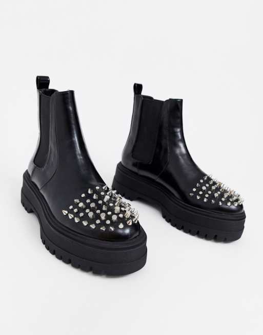 Studded chunky clearance chelsea boots