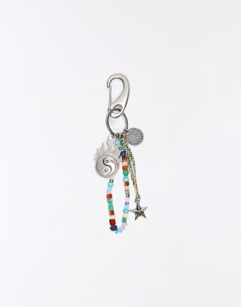 Bershka - Summer - Sleutelhanger met kralen in zwart - view 1