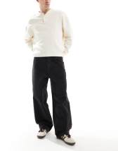 Bershka loose baggy fit jeans in black