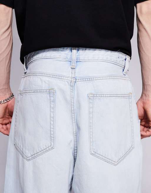 Bershka super baggy jean in light blue | ASOS