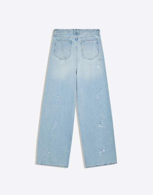 Bershka super baggy jeans i mellemblå, 6 af 6