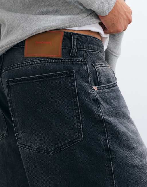 Bershka Super baggy jeans in black, 2 of 5