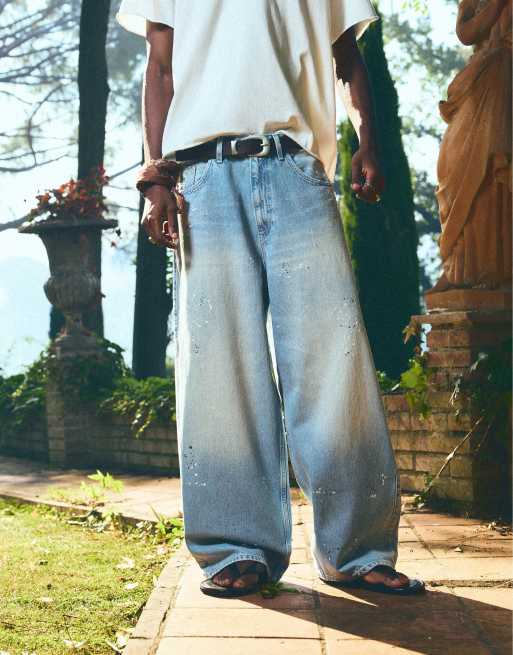 Bershka Super baggy jeans in mid blue, 2 of 6