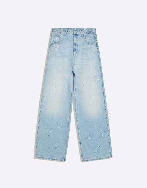 Bershka Super-Baggy-Jeans in Mittelblau, 5 von 6