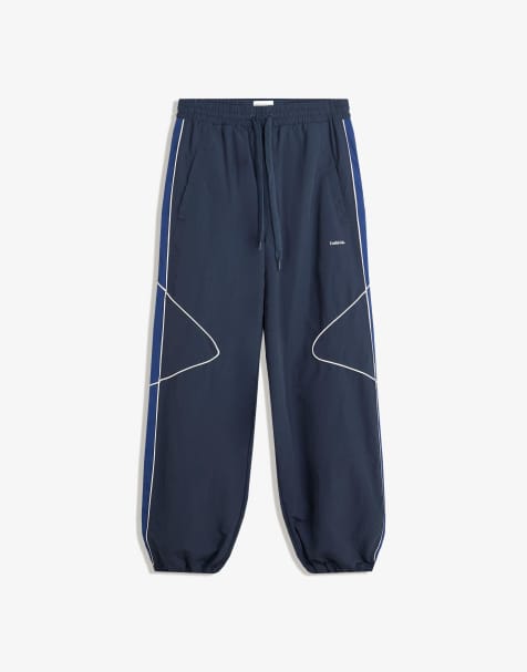 Bershka Super baggy technical trousers in blue - view 1
