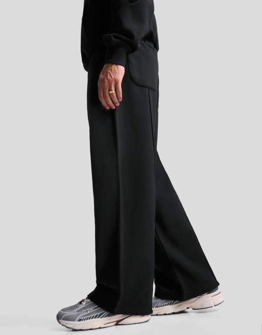 Bershka Super baggy trousers in black | ASOS