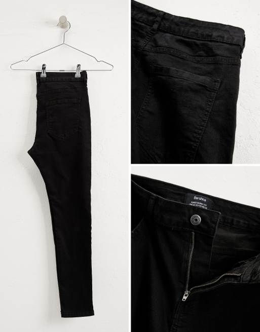 Jeans eng Schwarz geschnittene schwarz in Bershka Super qcaRnSwxWt