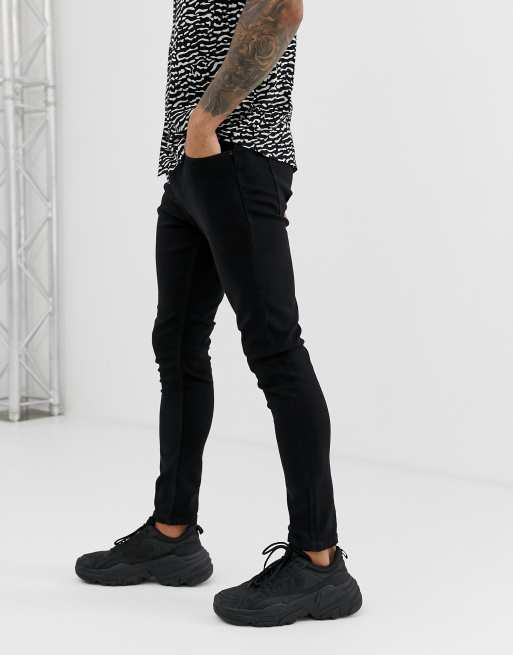Bershka – Super eng geschnittene Jeans in Schwarz, 2 von 4