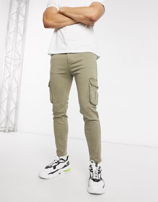 Bershka super skinny cargo pants in 