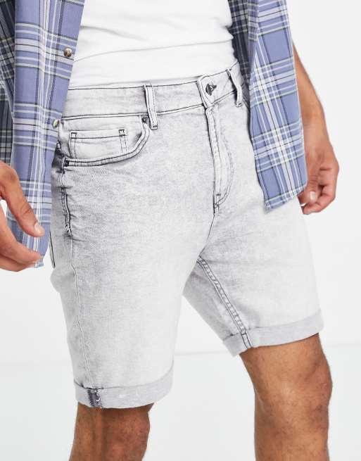 Mens super clearance skinny denim shorts