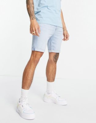 mens super skinny denim shorts