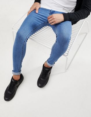 Bershka super skinny jeans in blue | ASOS