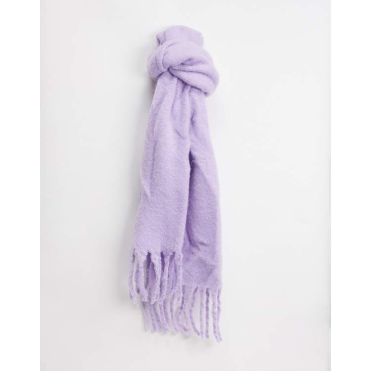 Bershka super soft chunky scarf in lilac