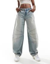 ASOS DESIGN Petite slim fit comfort mom jeans in mid blue