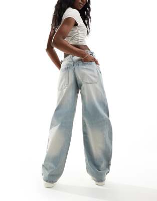 【KOOLOSET】Dirty Washed Super Wide Denim Dirty Washed Super Wide Denim (2color) - kooloset