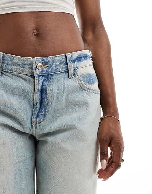 Bershka super washed wide leg baggy jeans in dirty wash | ASOS Bershka super washed wide leg baggy jeans in dirty wash | ASOS