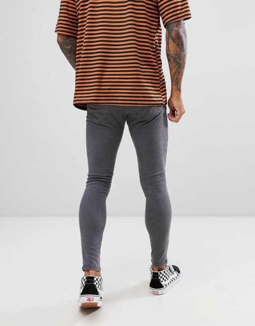 Superenge in grau Grau Jeans Bershka 1wpdHqH