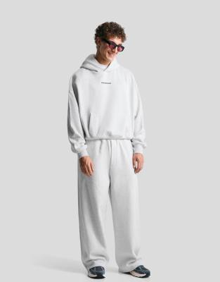Superweite Jogginghose in Hellgrau Grau L
