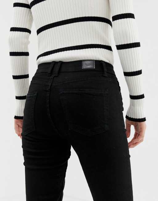 Bershka – Svart ankellånga skinny jeans, 3 av 4