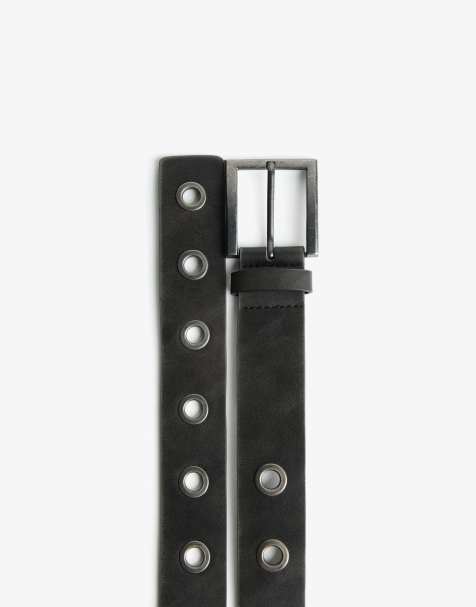 Bershka – Svart bälte med öljetter - view 1