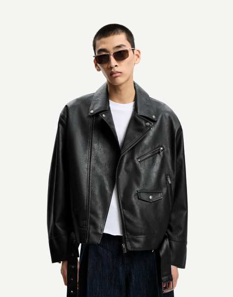Bershka – Svart jacka med lädereffekt - view 1