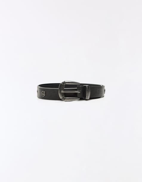 Bershka – Svart skärp med nitar - view 1