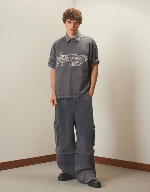 Bershka – Svart t-shirt i oversize med boxig passform, 2 av 4
