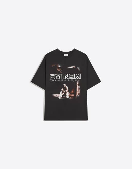 Bershka – Svart t-shirt i oversize med korta ärmar och Eminem-tryck, 5 av 5