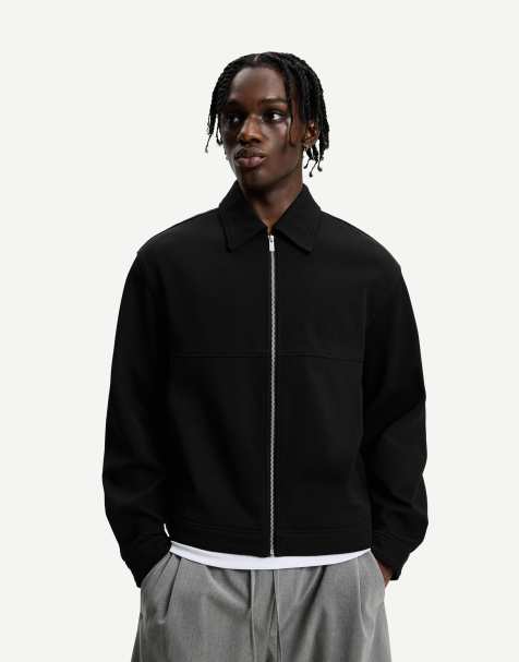 Bershka – Svart, texturerad jacka - view 1