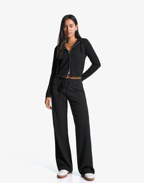 Bershka – Svarta byxor i jersey - view 1