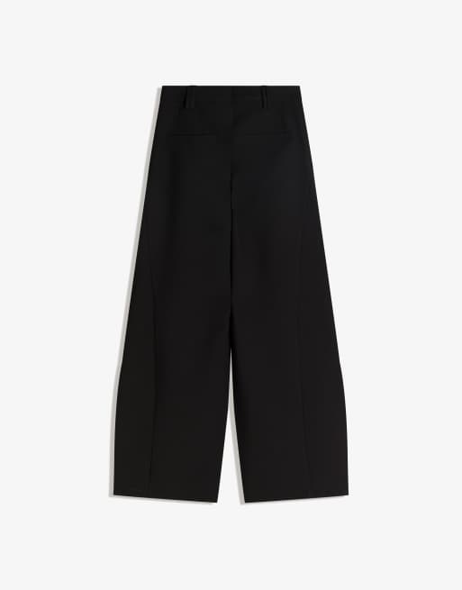 Bershka – Svarta byxor med volym i två lager, 4 av 4