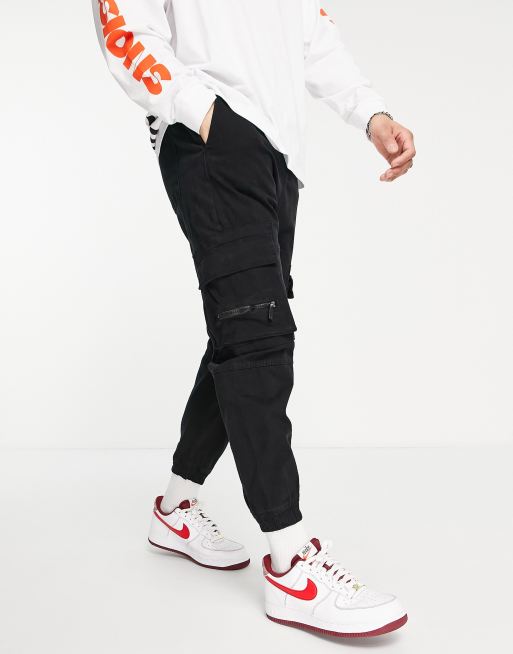 Bershka – Svarta cargobyxor