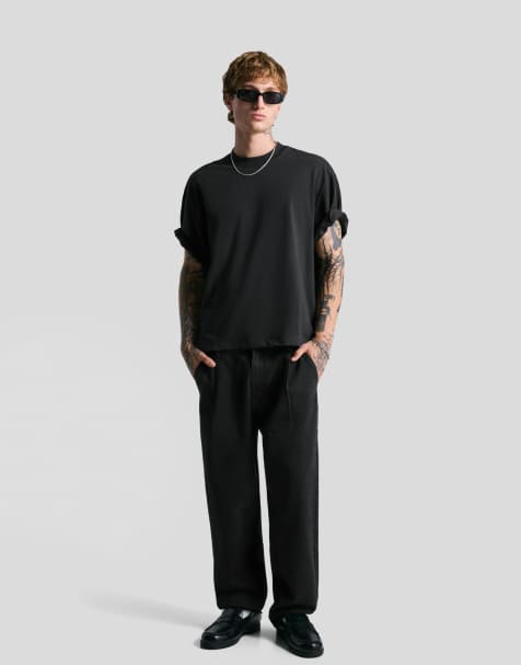 Bershka – Svarta jeans i loose fit - view 1