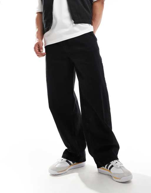 Bershka – Svarta jeans i skaterstil