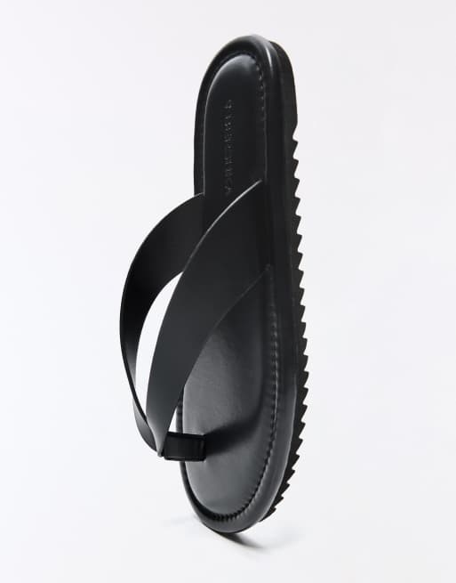 Bershka – Svarta sandaler med kilklackar och tårem, 3 av 4