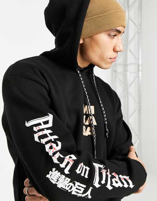 Sweat capuche discount attaque des titans