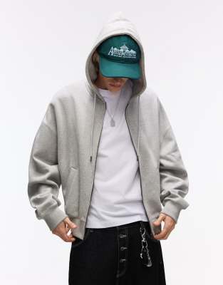 Sweat à Capuche Rolls Royce Avec Fermeture éclair - Marque B&C, Gris, Taille Regular