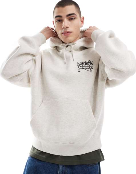 Bershka - Sweat à capuche avec imprimé ville au dos - Gris - view 1